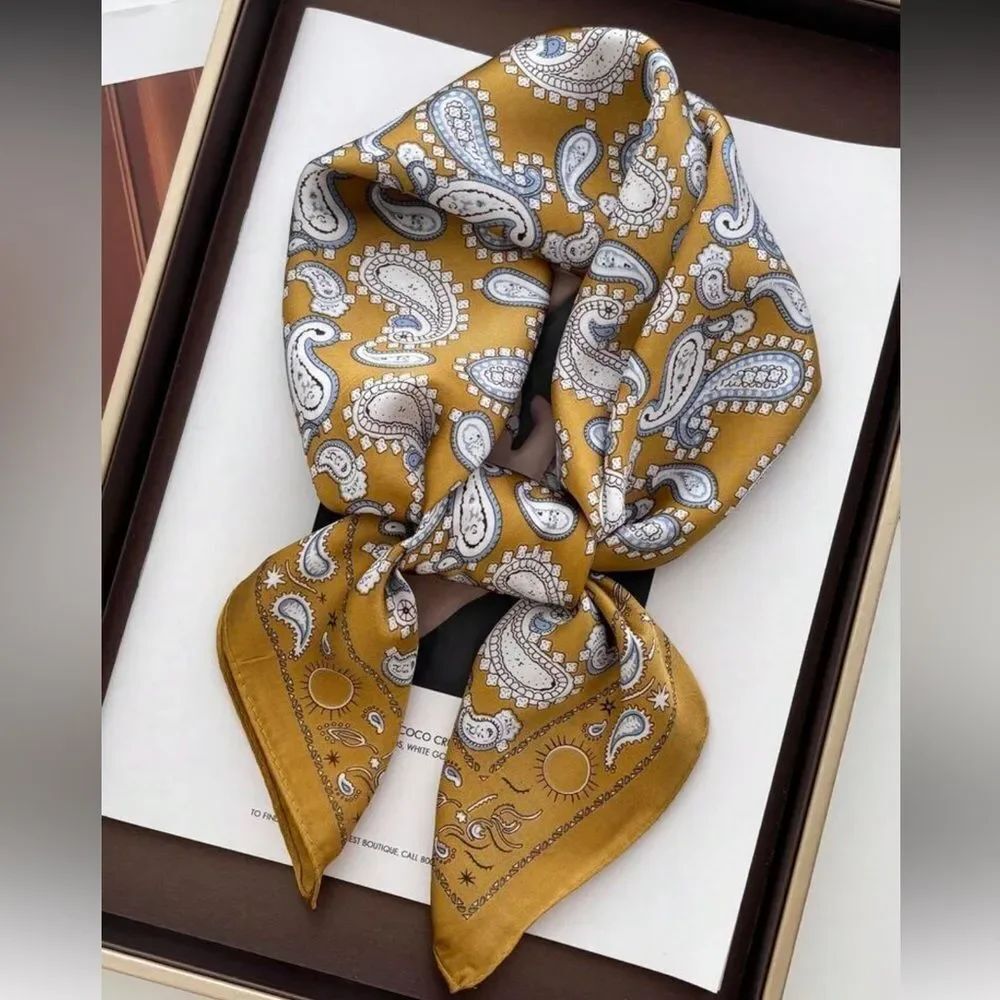Mustard Paisley Scarf N1445